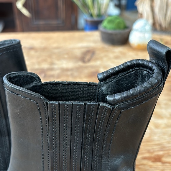 ALEXANDER WANG BLACK LEATHER ANOUCK BOOTS SZ. 35 - Picture 6 of 7